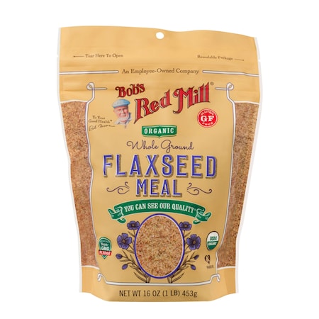 BOBS RED MILL NATURAL FOODS Bob's Red Mill Organic Brown Flaxseed Meal 16 oz. Bag, PK4 6032S164
